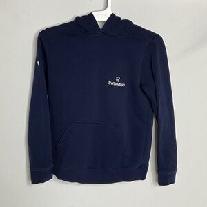Levelwear Classic Navy Kids Hoodie with Embroidered Logo R Swimming Youth L